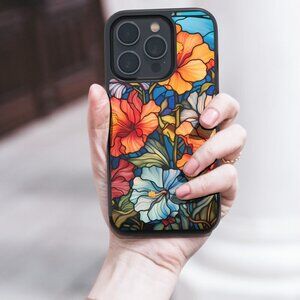 Floral Aesthetic Case iPhone 16, 15 Pro, Galaxy S25 S24, Pixel 8 Pro 9 Pro XL